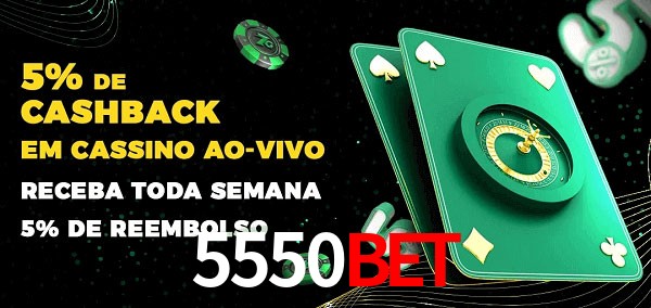 Promoções do cassino ao Vivo 5550bet